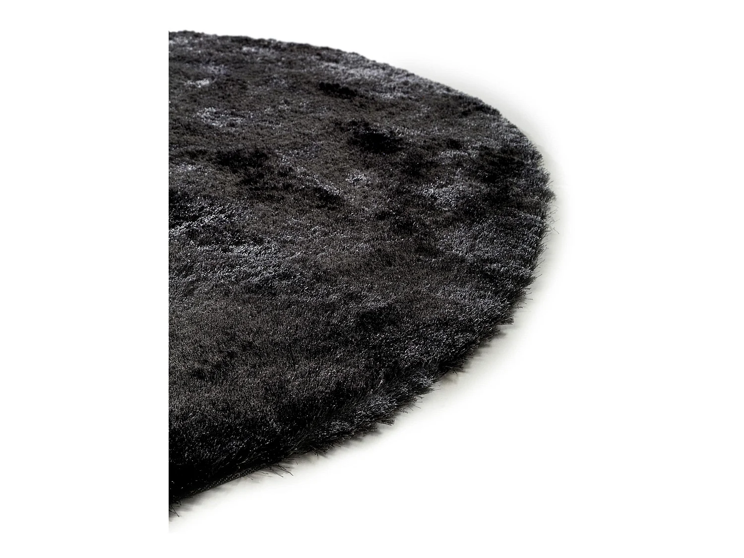 Tapis à poils longs Whisper Anthracite ø 160 cm rond