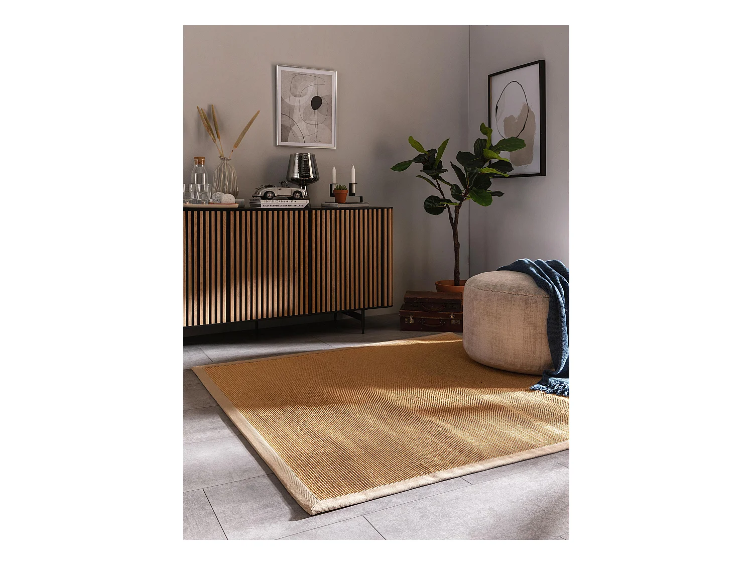 Tapis sisal Sana Beige 150x150 cm