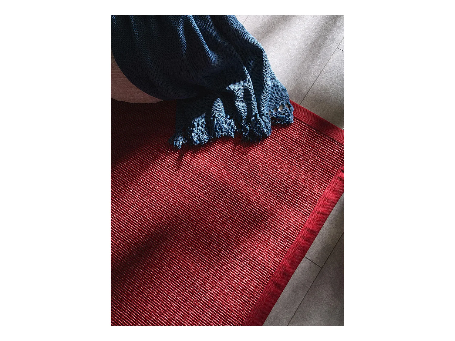 Tapis sisal Sana Rouge 200x200 cm