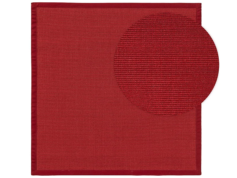 Tapis sisal Sana Rouge 200x200 cm