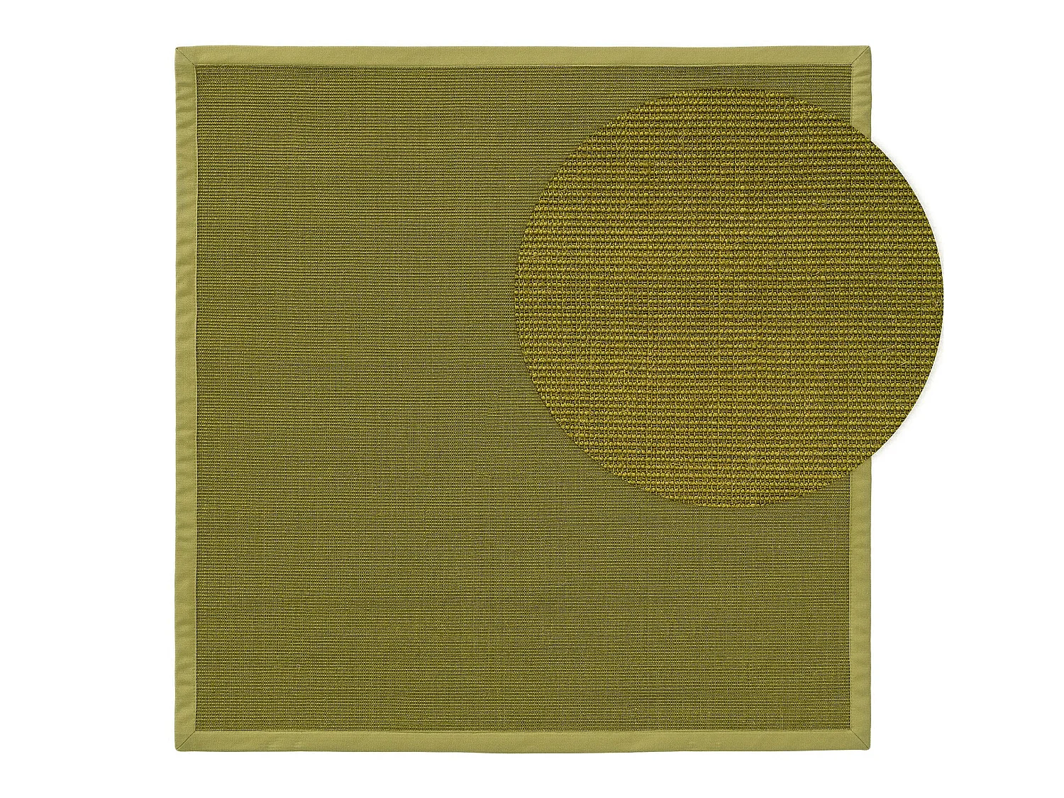 Tapis sisal Sana Vert 150x150 cm