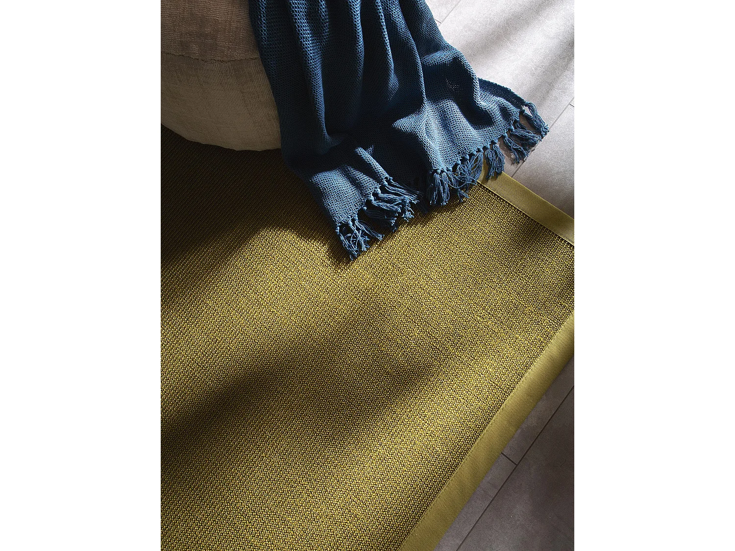 Tapis sisal Sana Vert 150x150 cm