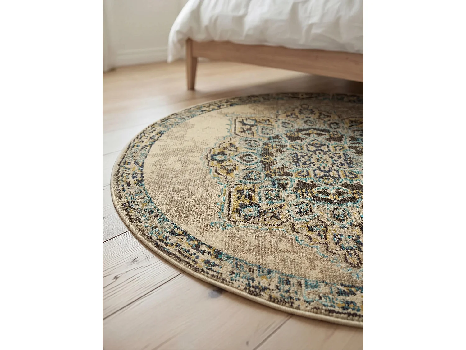 Tapis rond Casa Beige ø 120 cm rond