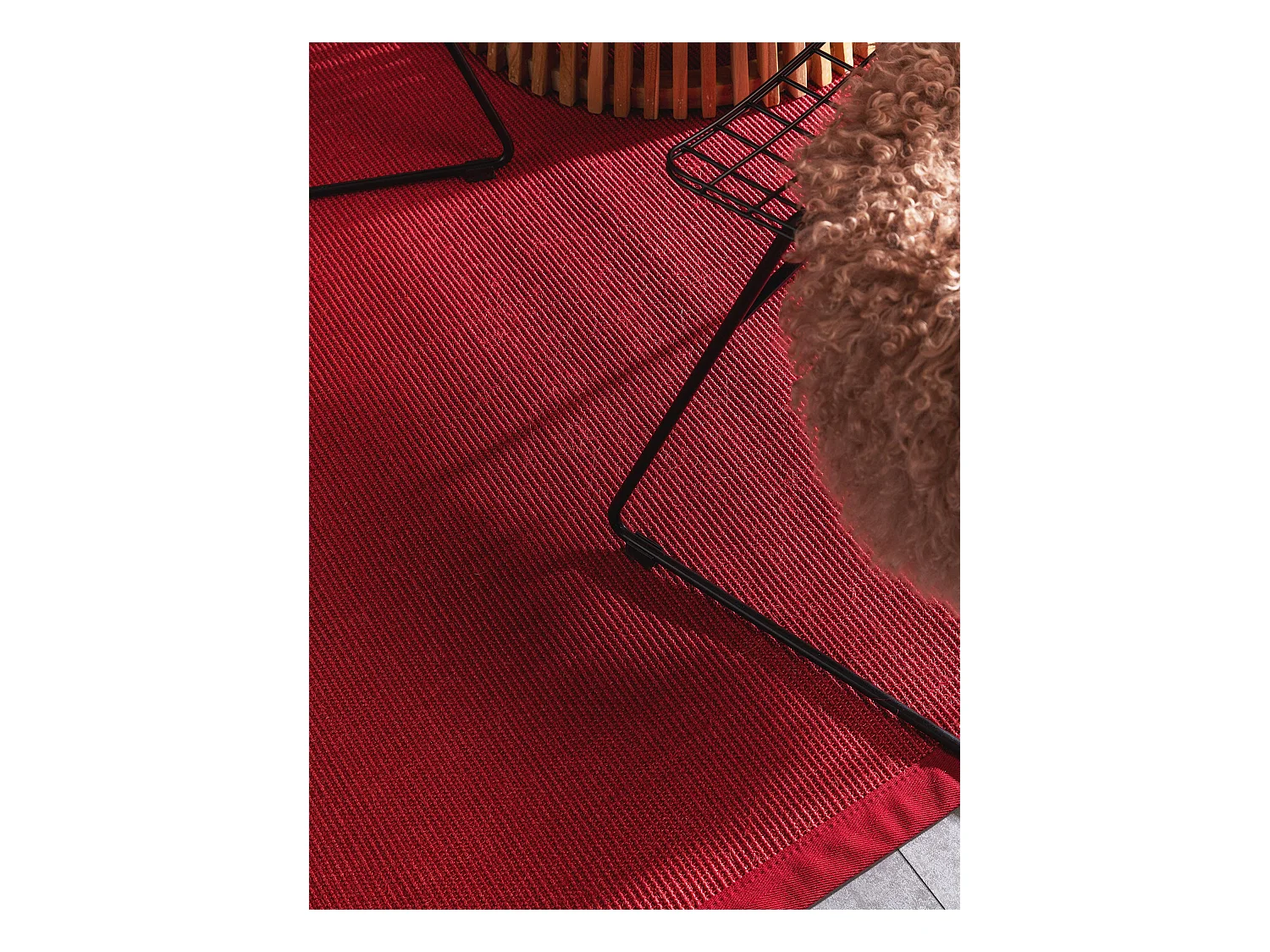 Tapis sisal Sana Rouge 200x300 cm