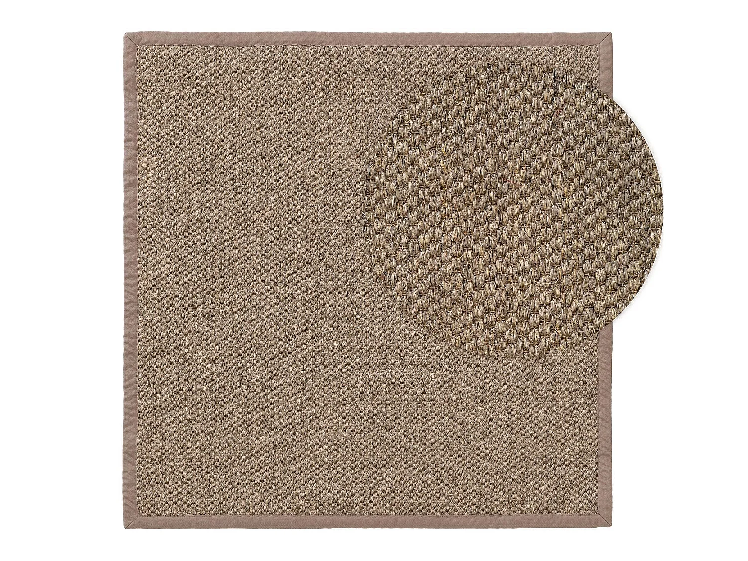 Tapis sisal Greta Gris 150x150 cm