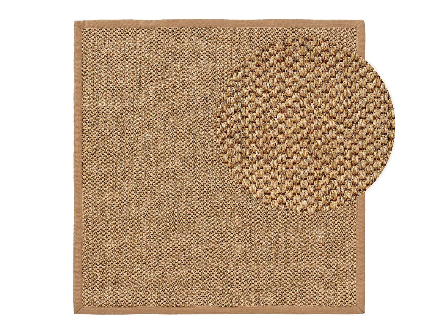 Tapis sisal Greta Crème 200x200 cm