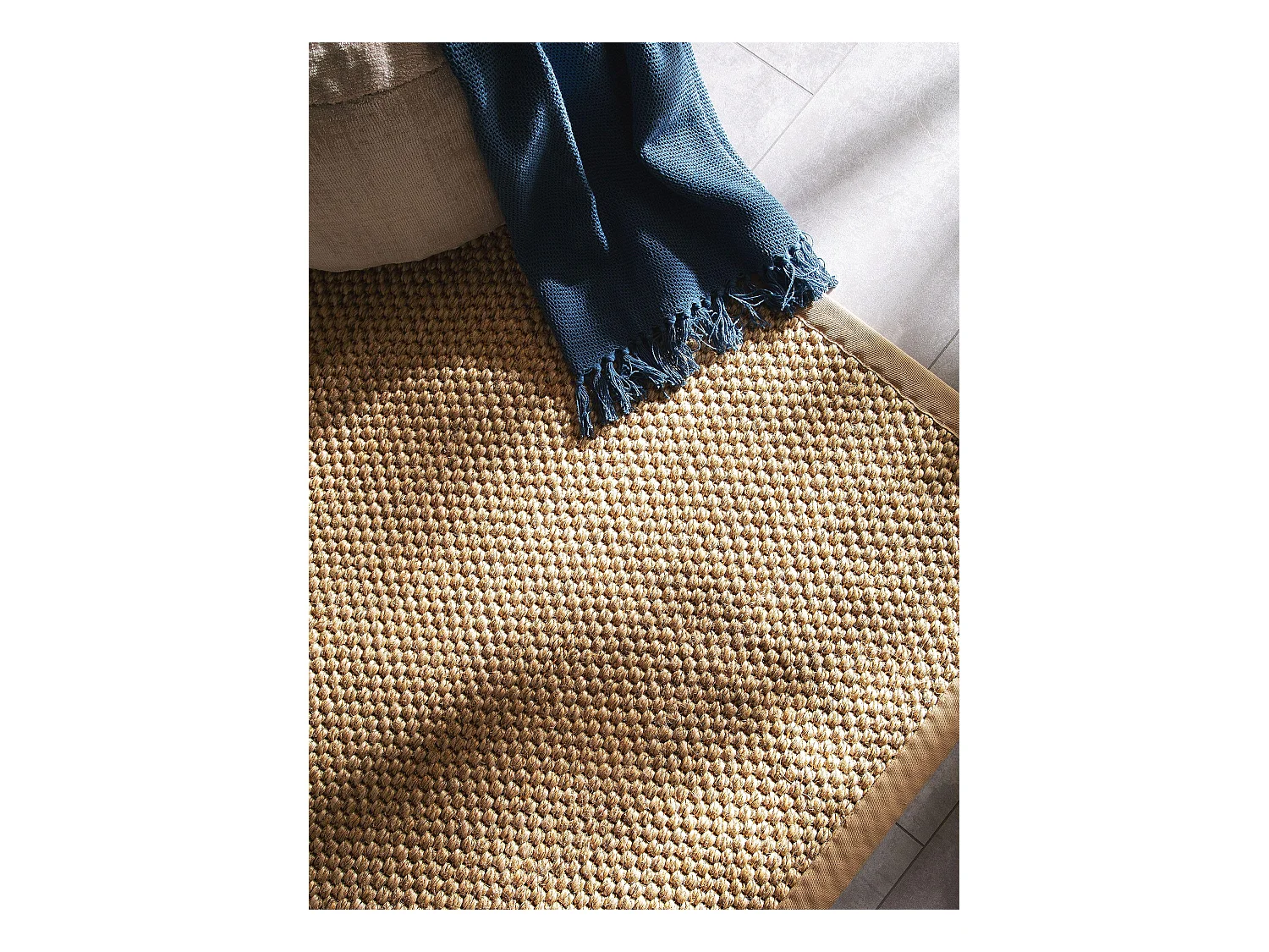 Tapis sisal Greta Crème 200x200 cm