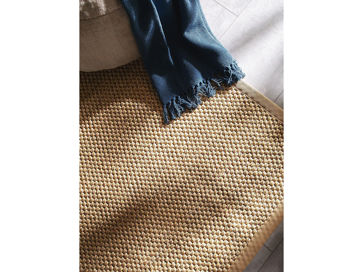 Tapis sisal Greta Crème 200x200 cm