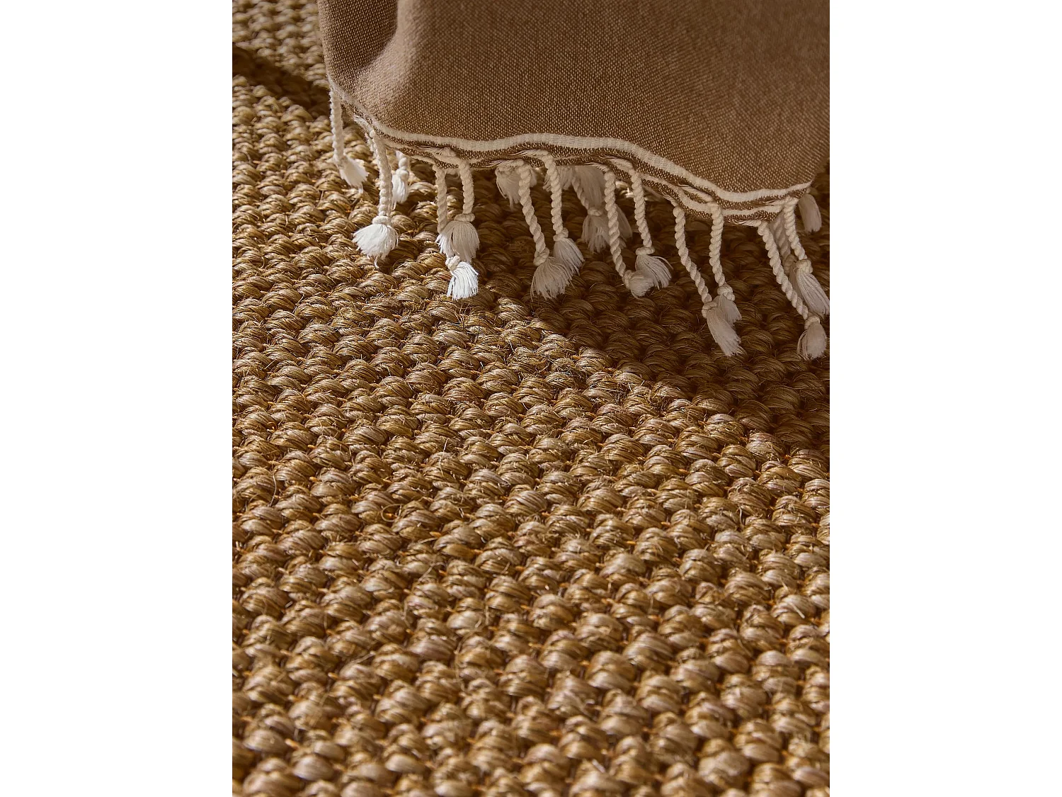 Tapis sisal Greta Crème 200x200 cm