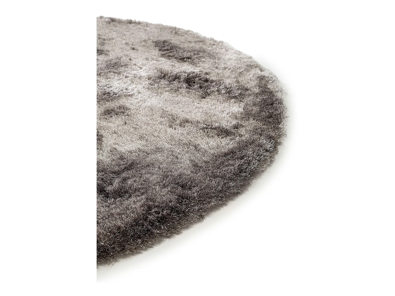 Tapis à poils longs Whisper Gris ø 80 cm rond