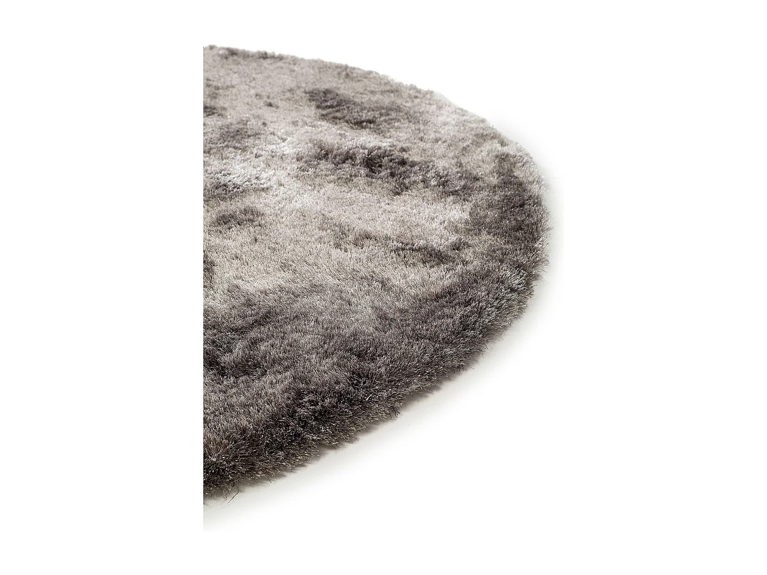 Tapis à poils longs Whisper Gris ø 80 cm rond