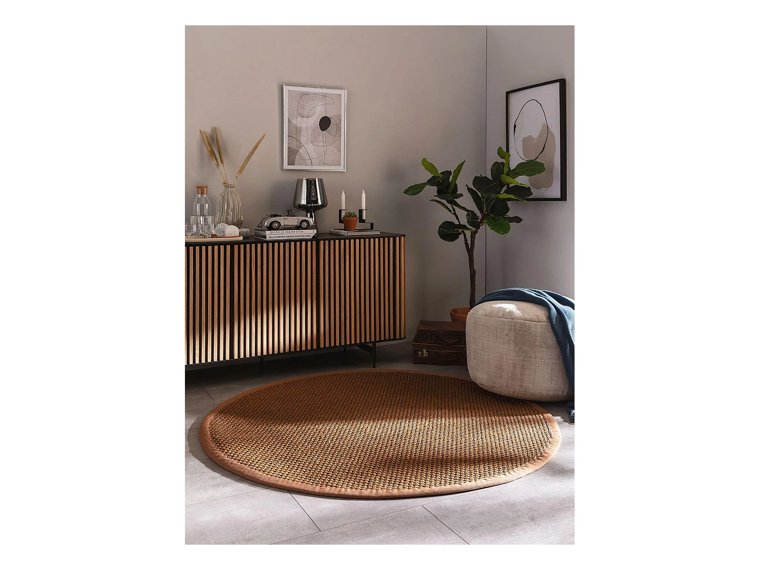Tapis sisal Greta Marron clair ø 250 cm rond