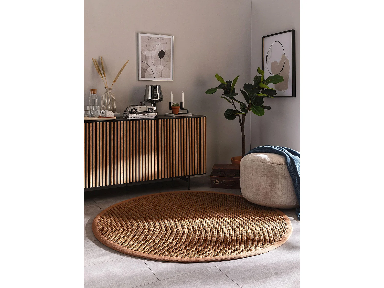 Tapis sisal Greta Marron clair ø 250 cm rond