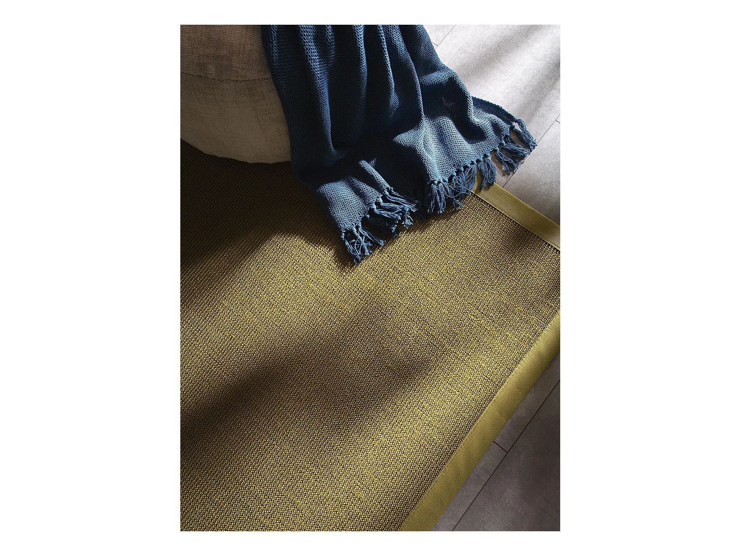 Tapis sisal Sana Vert 200x200 cm