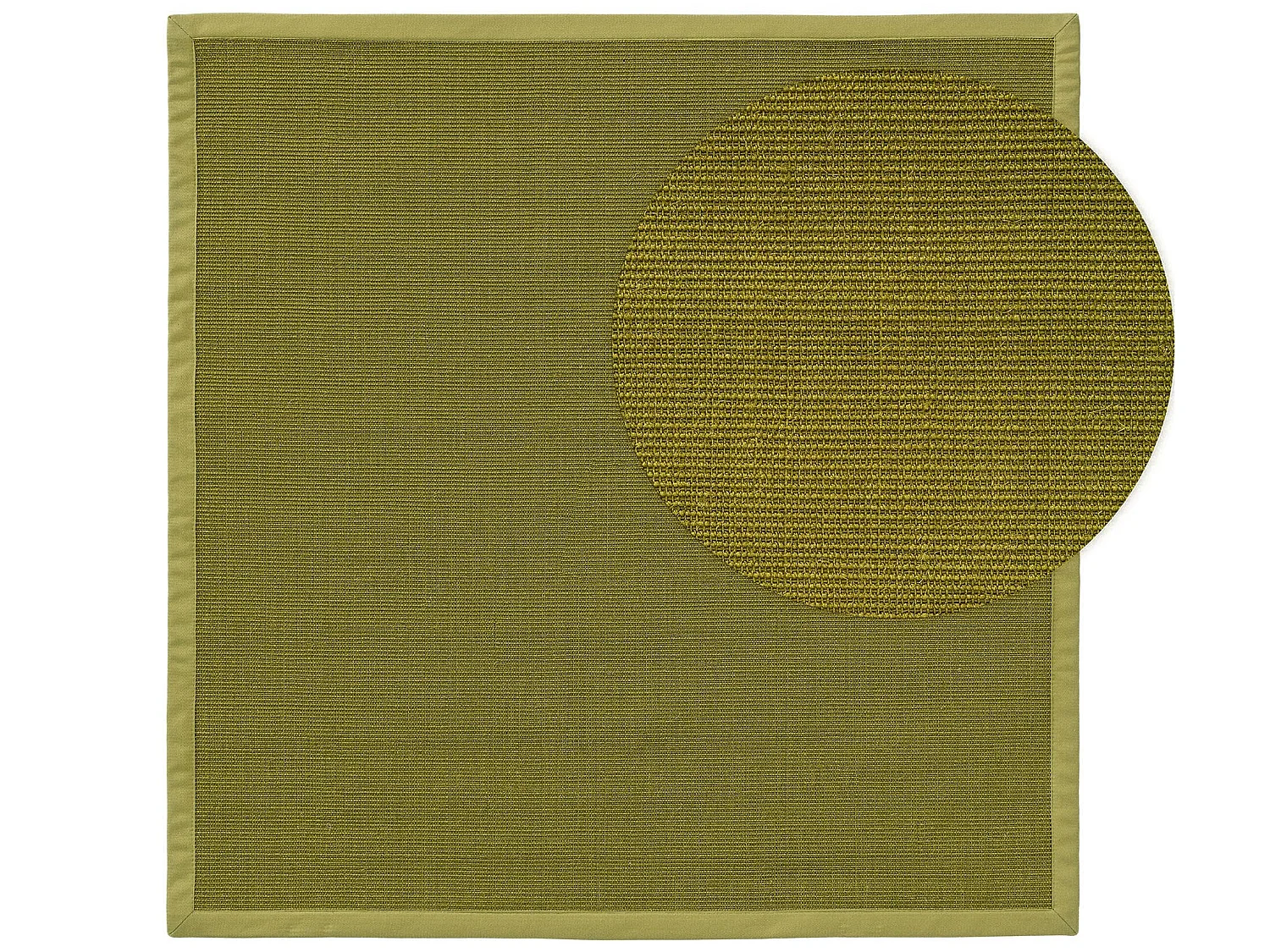 Tapis sisal Sana Vert 200x200 cm