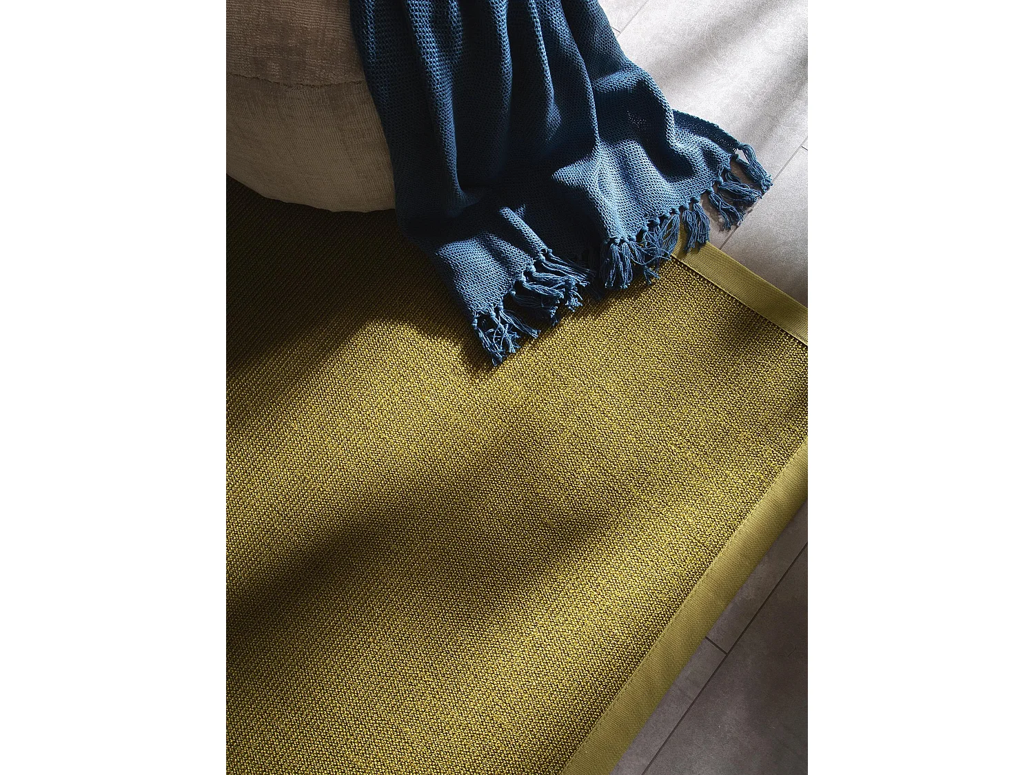 Tapis sisal Sana Vert 200x200 cm