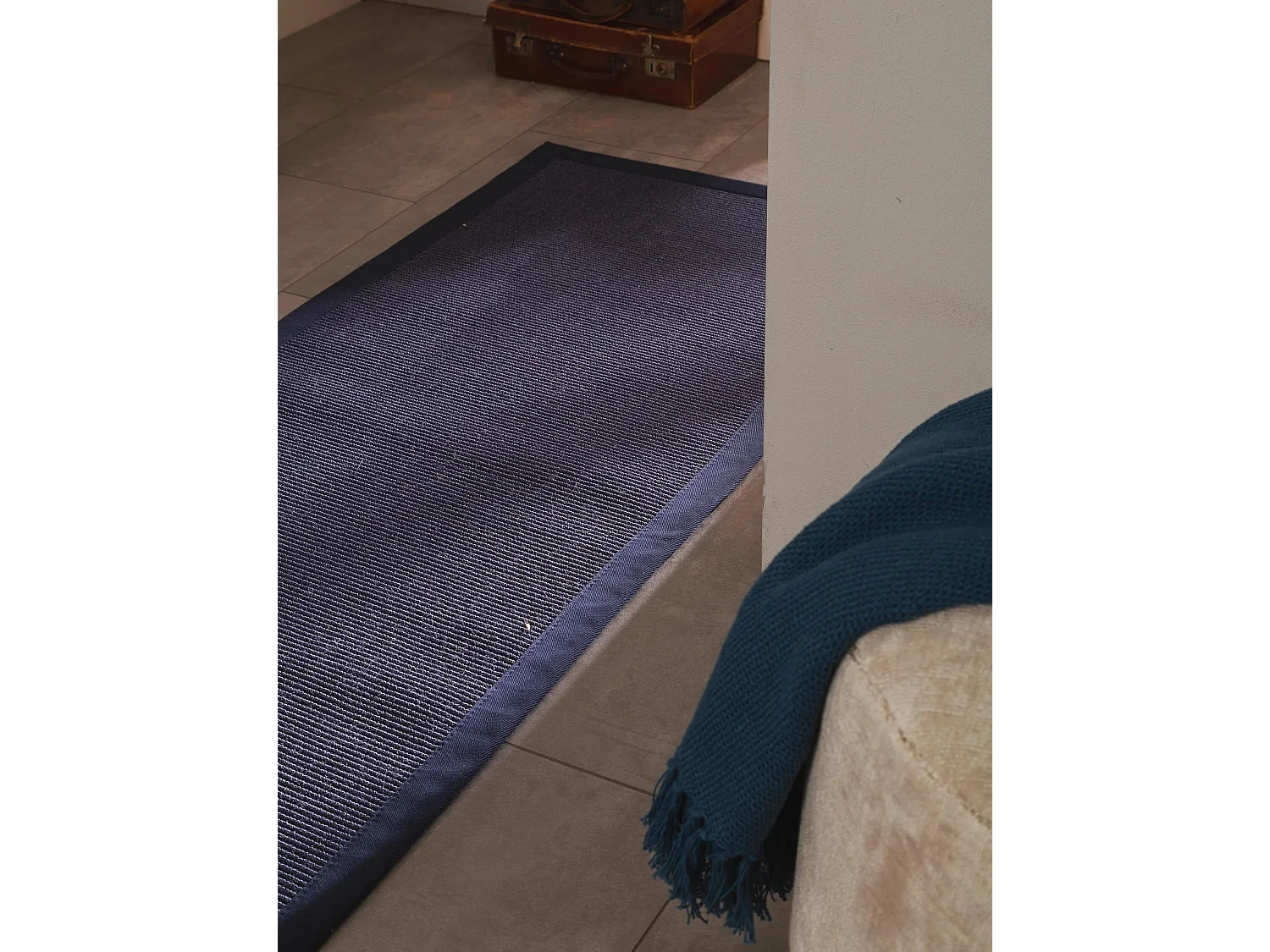Tapis sisal Sana Bleu 70x240 cm