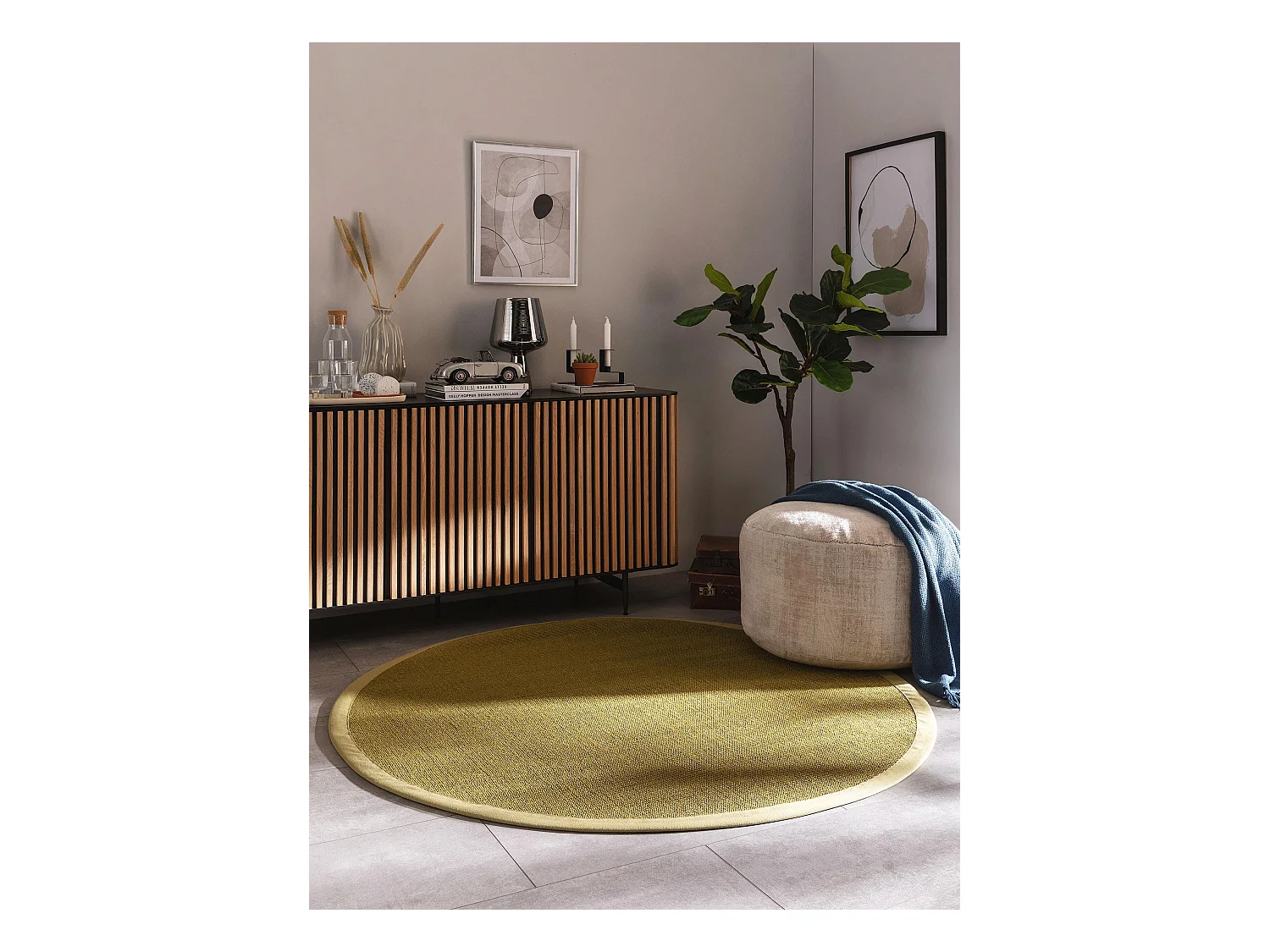 Tapis sisal Sana Vert ø 250 cm rond