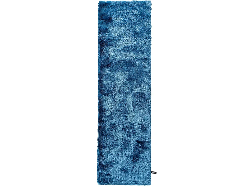Tapis à poils longs Whisper Bleu 80x300 cm