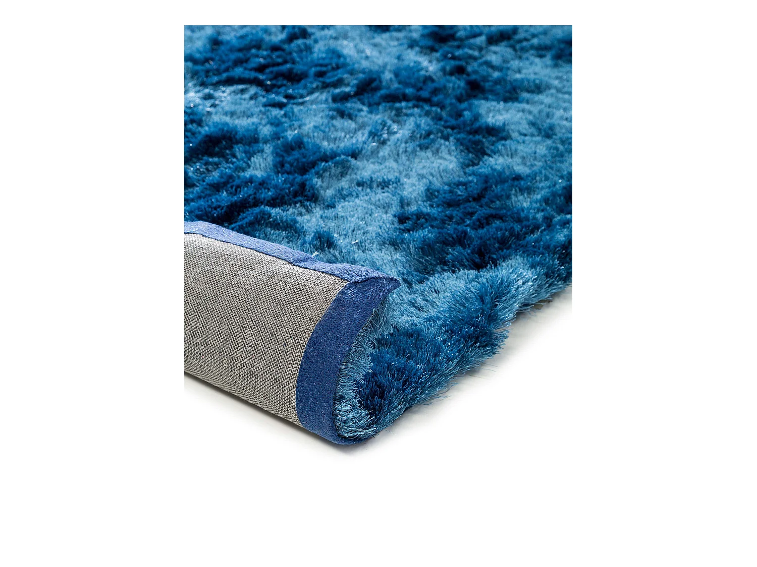 Tapis à poils longs Whisper Bleu 80x300 cm