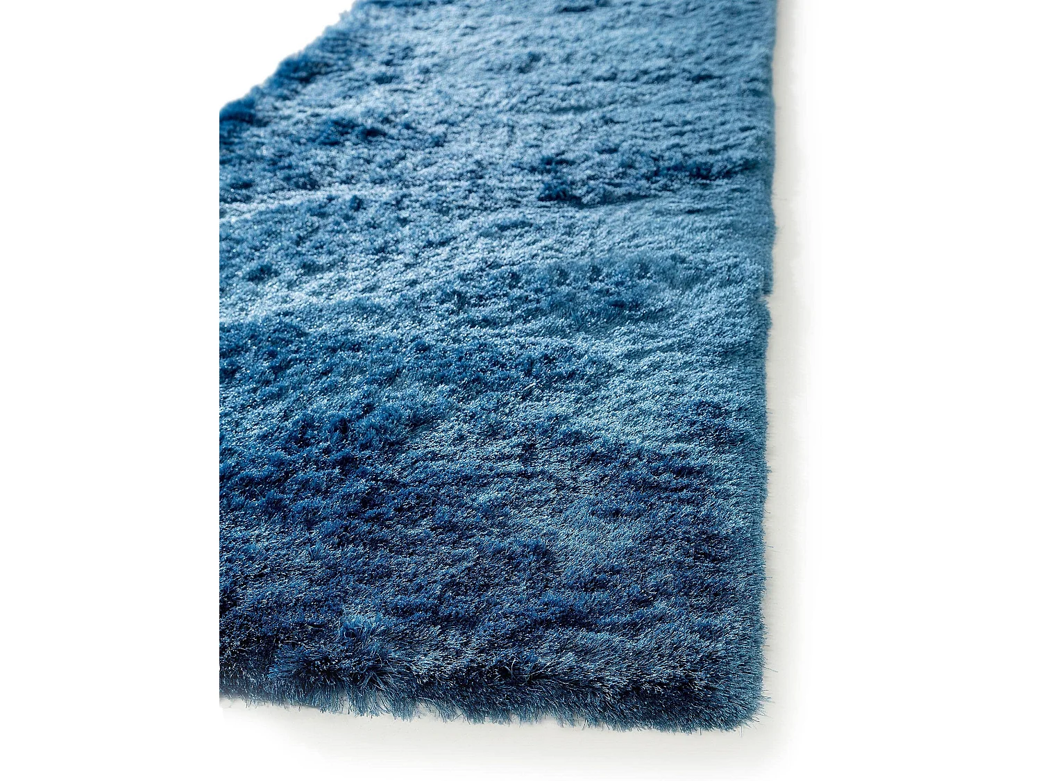 Tapis à poils longs Whisper Bleu 80x300 cm