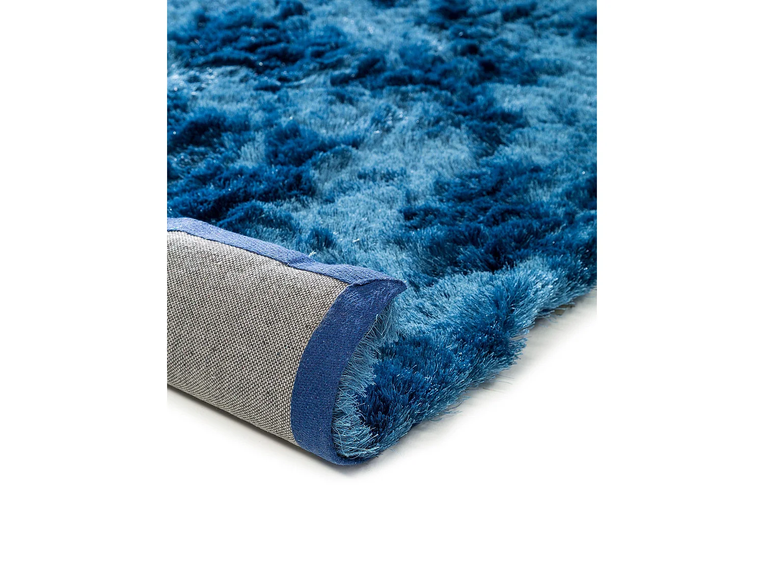 Tapis à poils longs Whisper Bleu 80x300 cm