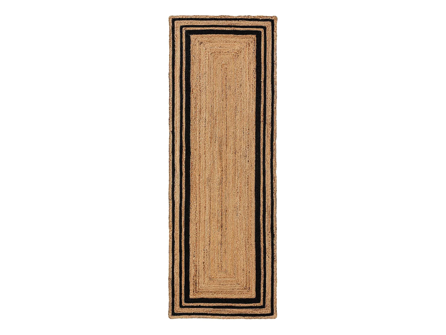 Tapis de jute Jutta Noir 80x250 cm