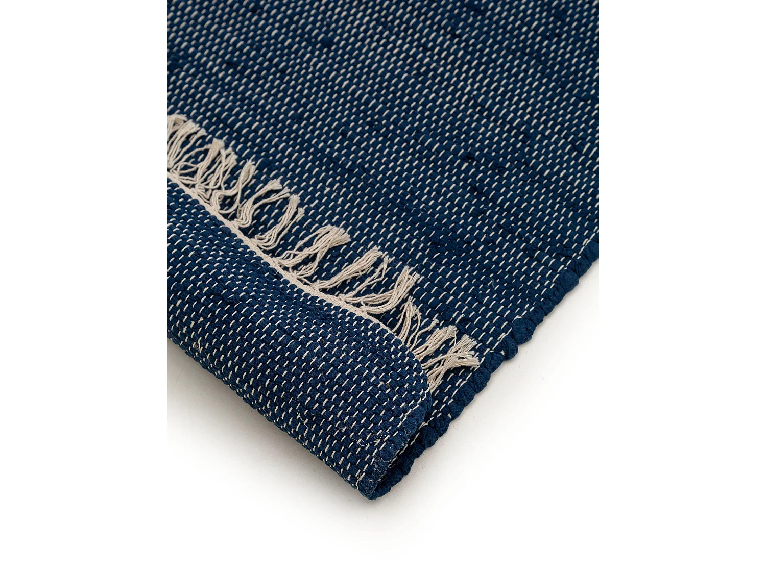 Tapis fabriqué à partir de matériaux recyclés Tom Bleu foncé 120x170 cm