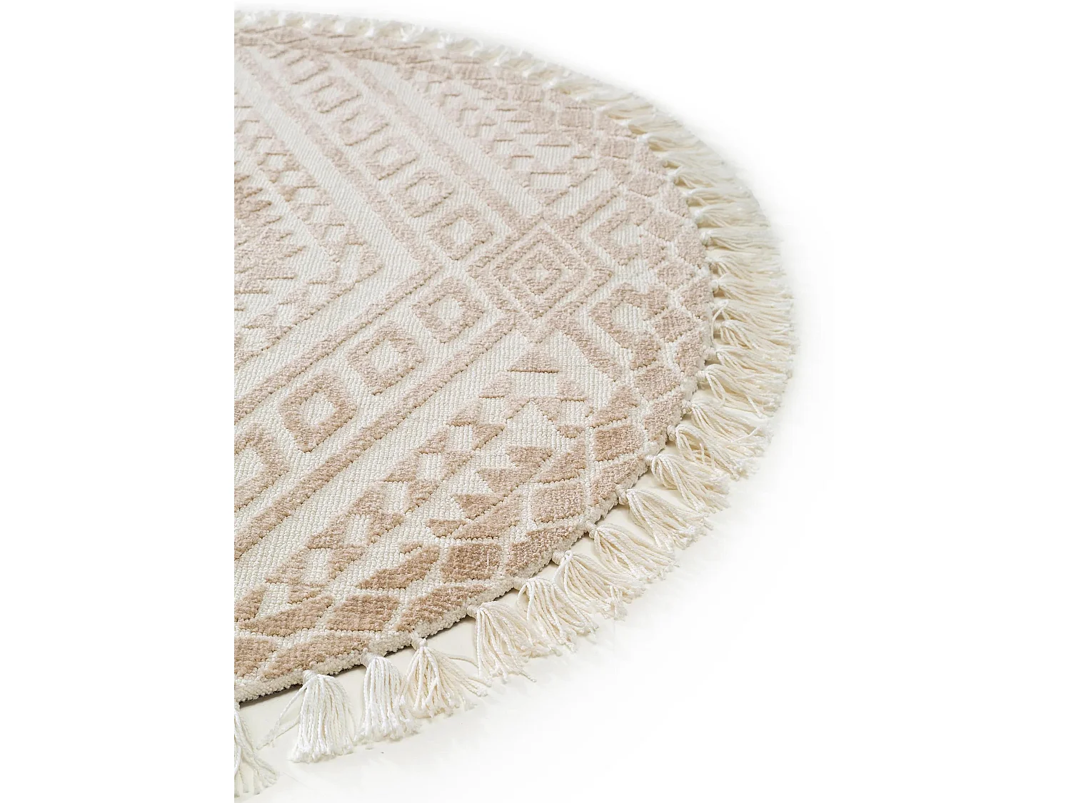 Tapis rond Elias Beige ø 150 cm rond