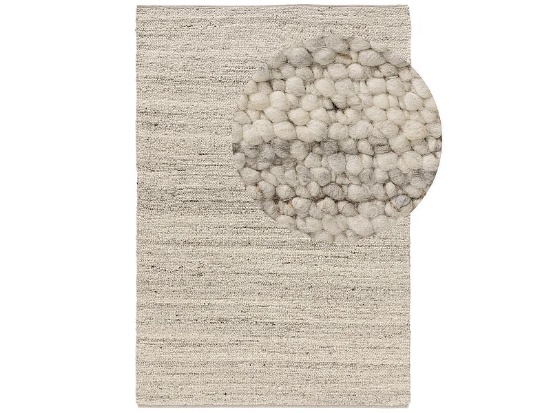 Tapis de laine Finn Ivory Grey 100x150 cm