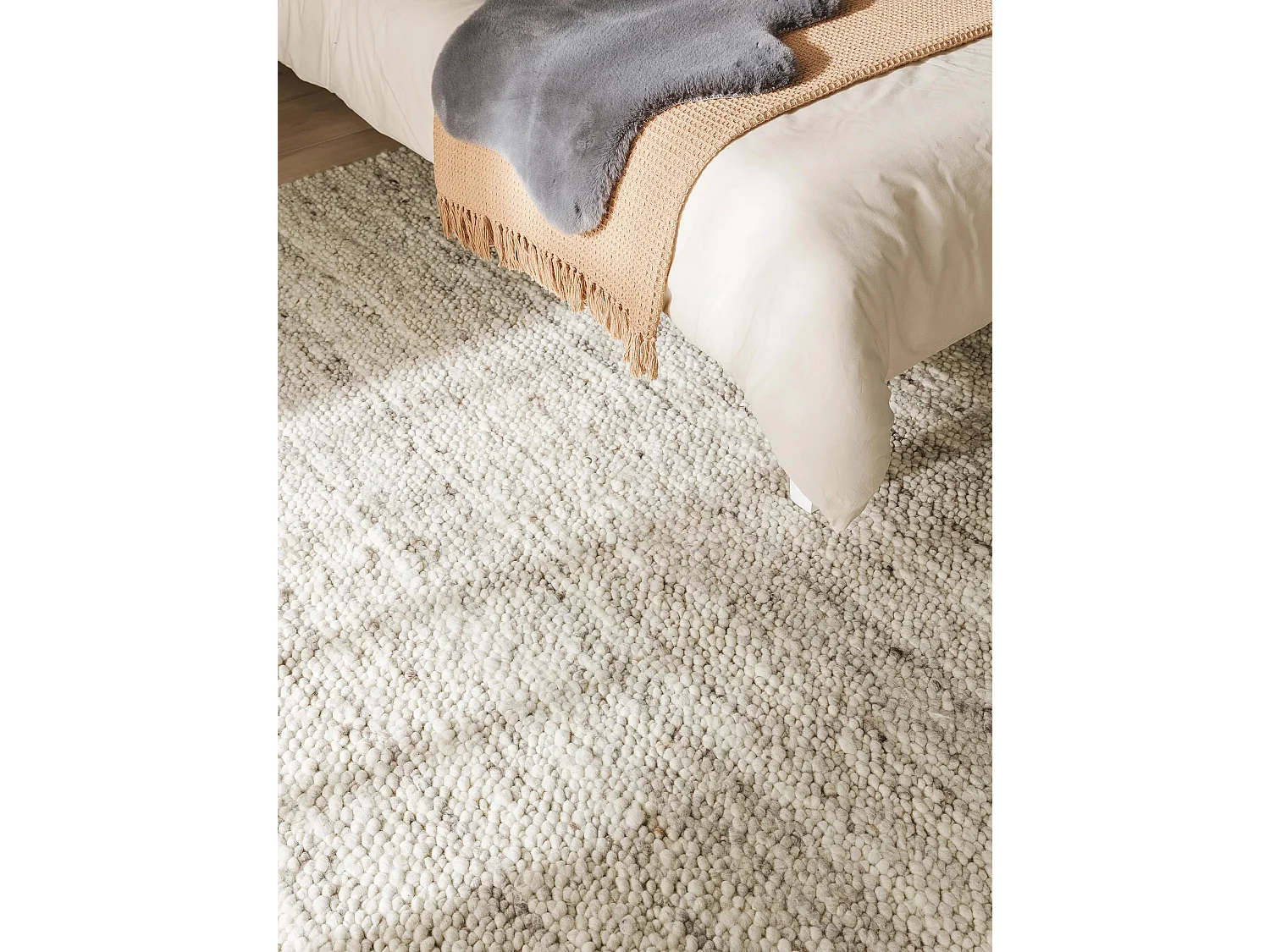 Tapis de laine Finn Ivory Grey 100x150 cm