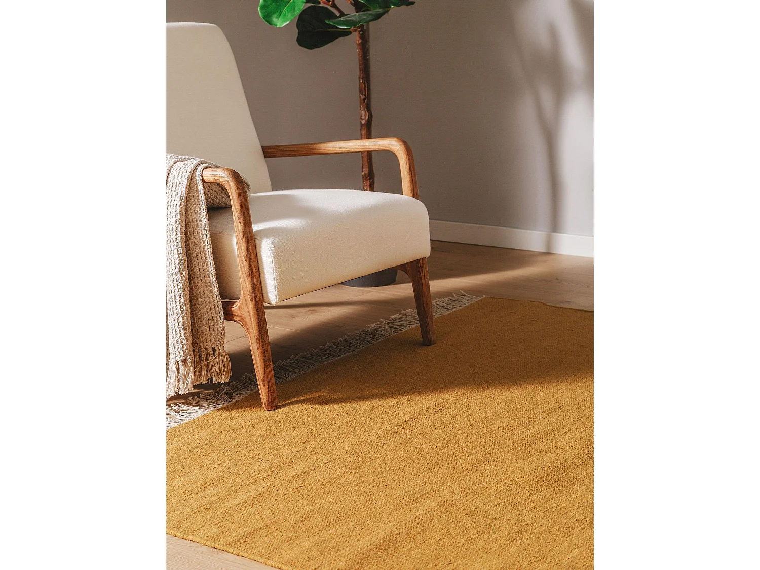 Tapis de laine Liv Jaune 80x150 cm