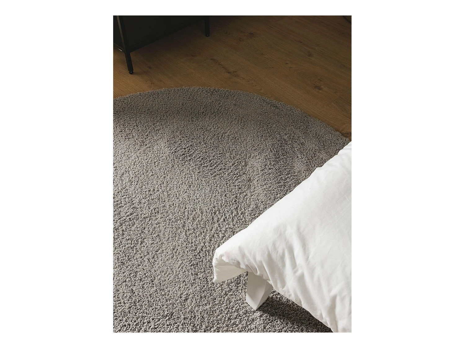 Tapis à poils longs rond Soda Gris ø 160 cm rond