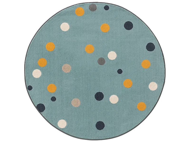 Tapis enfant Juno Multicouleur/Bleu ø 120 cm rond