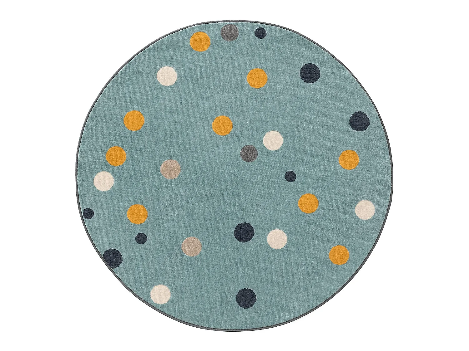 Tapis enfant Juno Multicouleur/Bleu ø 120 cm rond
