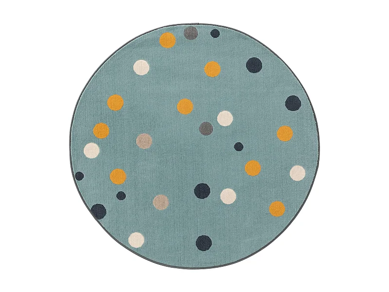Tapis enfant Juno Multicouleur/Bleu ø 120 cm rond