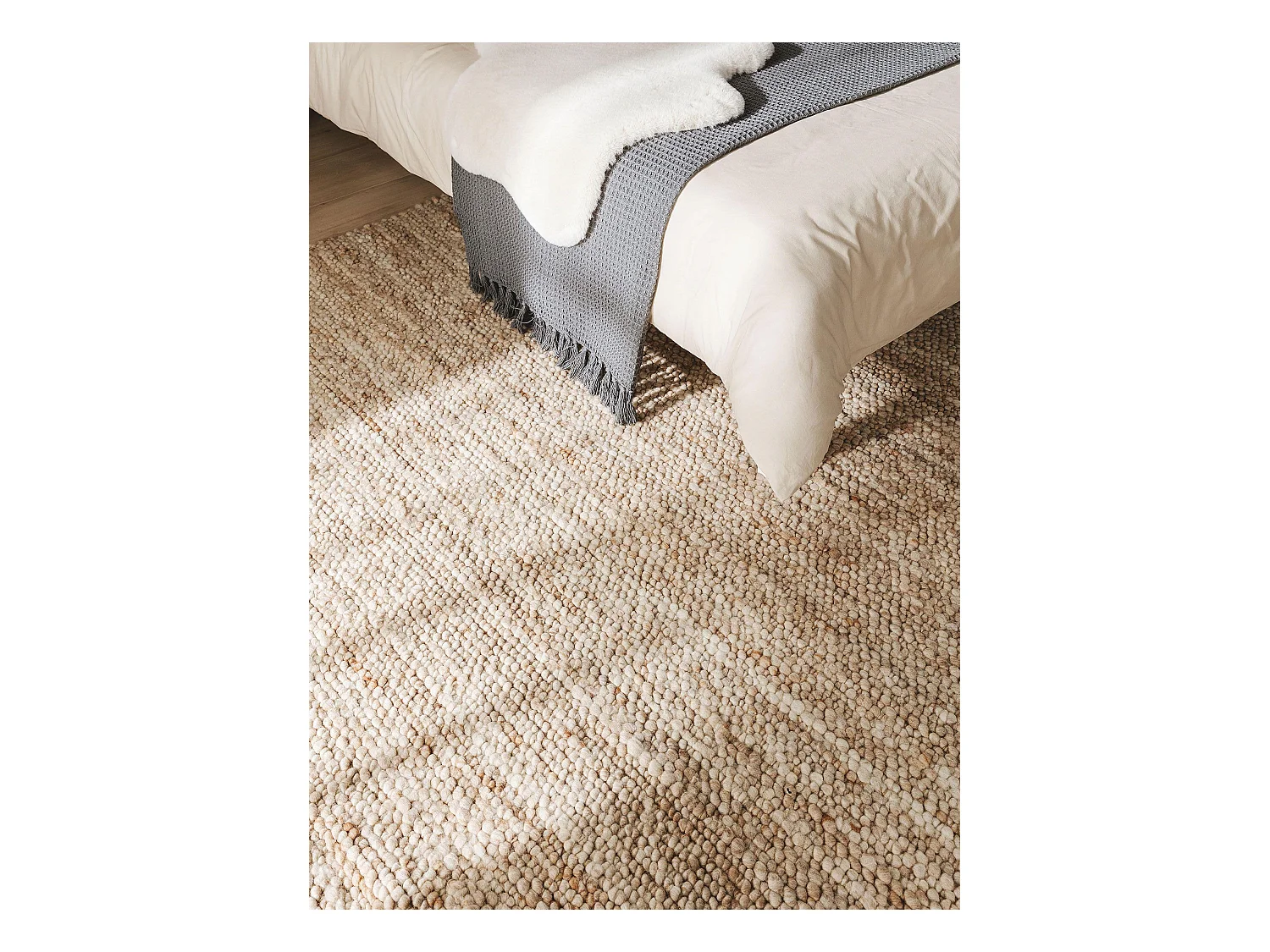 Tapis de laine Finn Beige 170x240 cm
