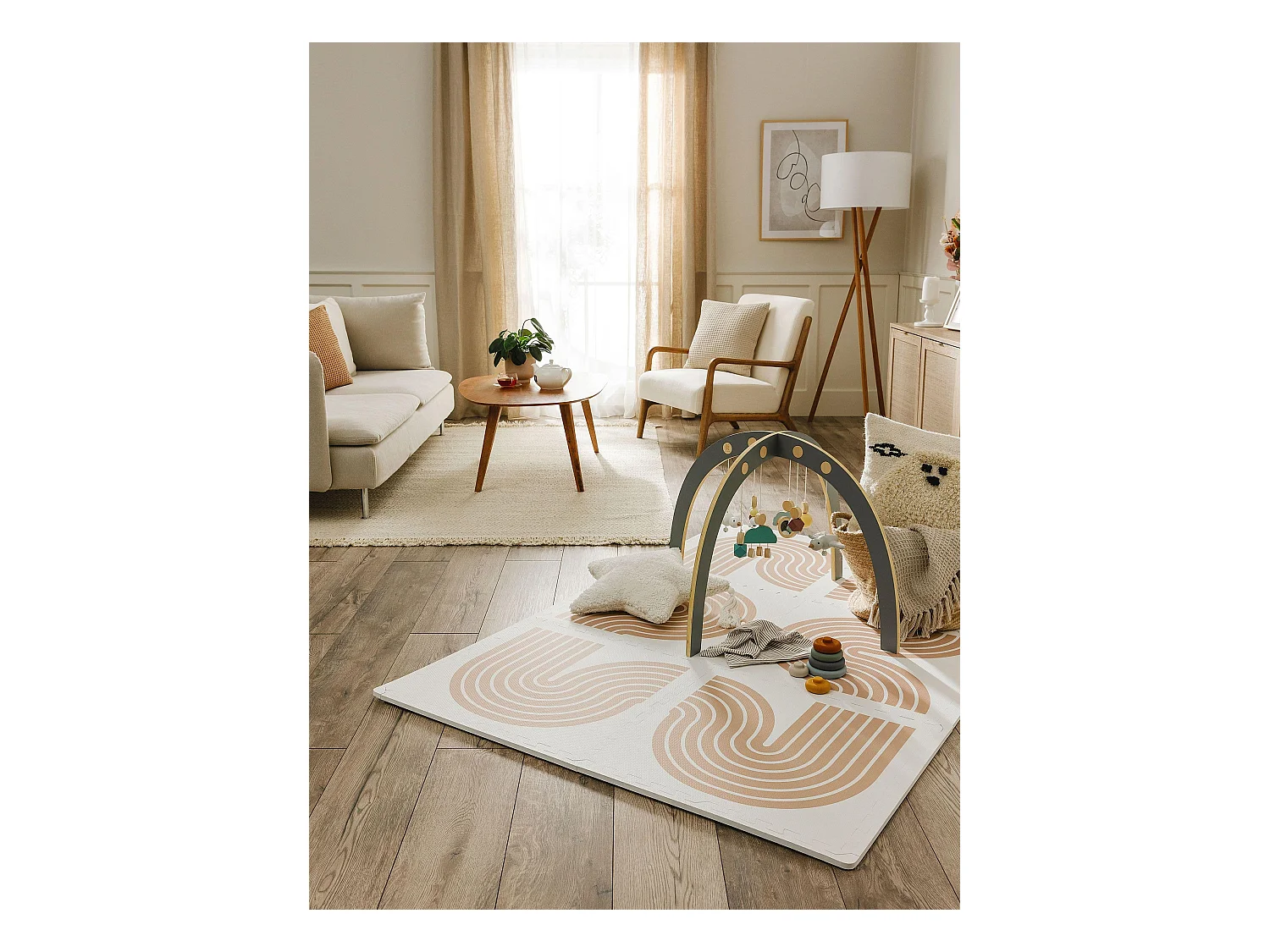 Tapis de jeu Archie Beige 120x180 cm