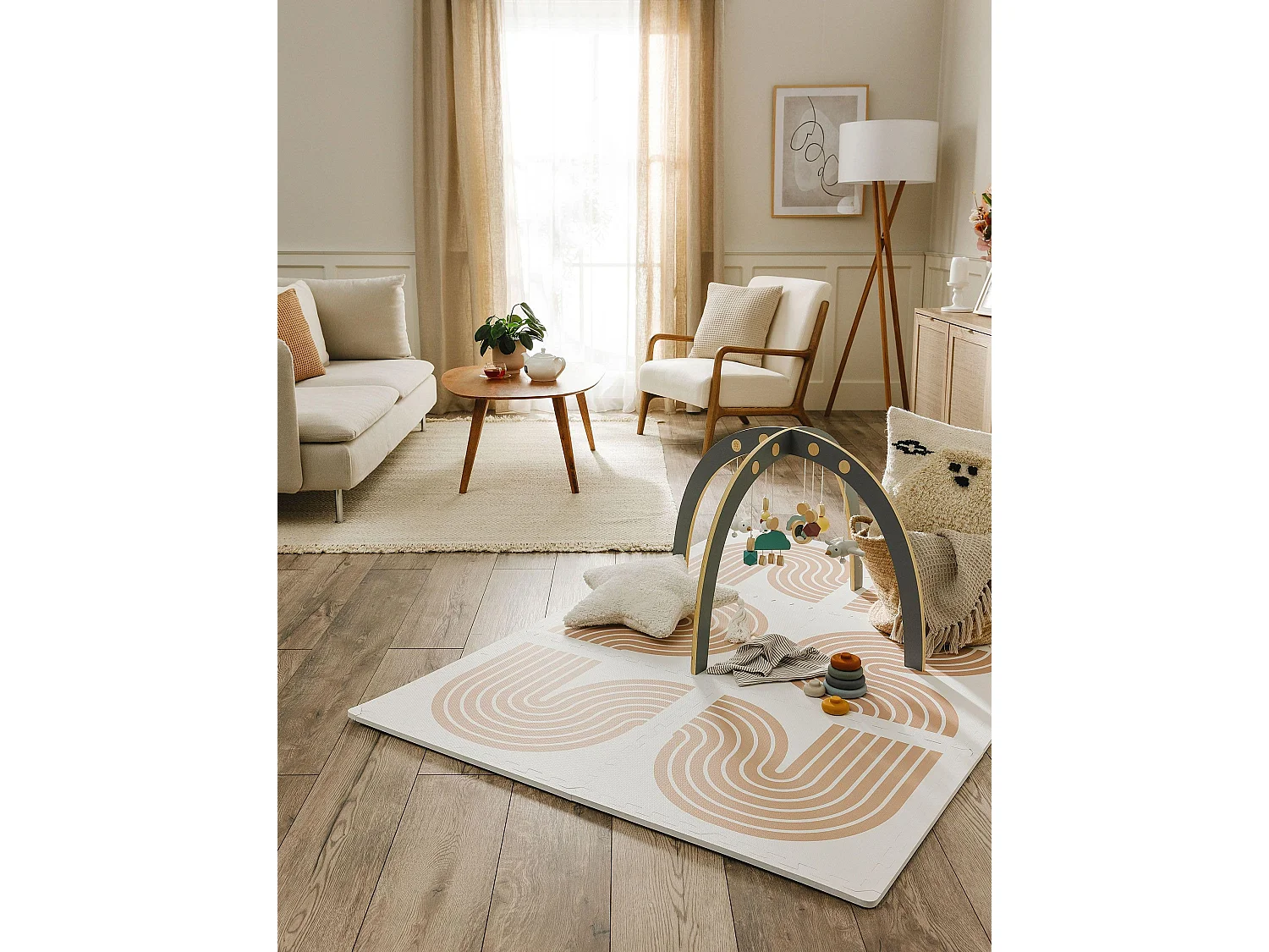 Tapis de jeu Archie Beige 120x180 cm