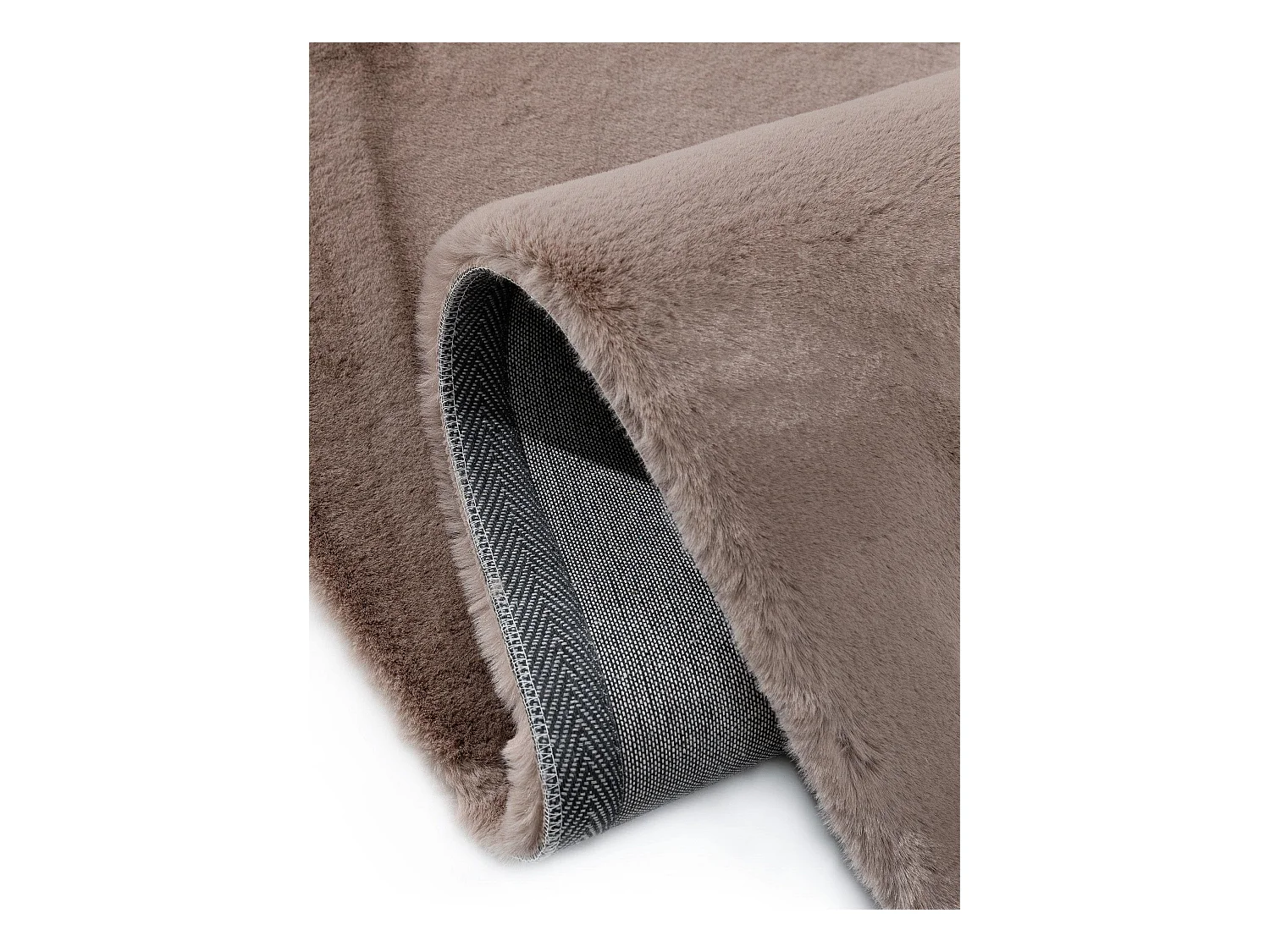 Tapis de fourrure Dave Taupe 120x170 cm