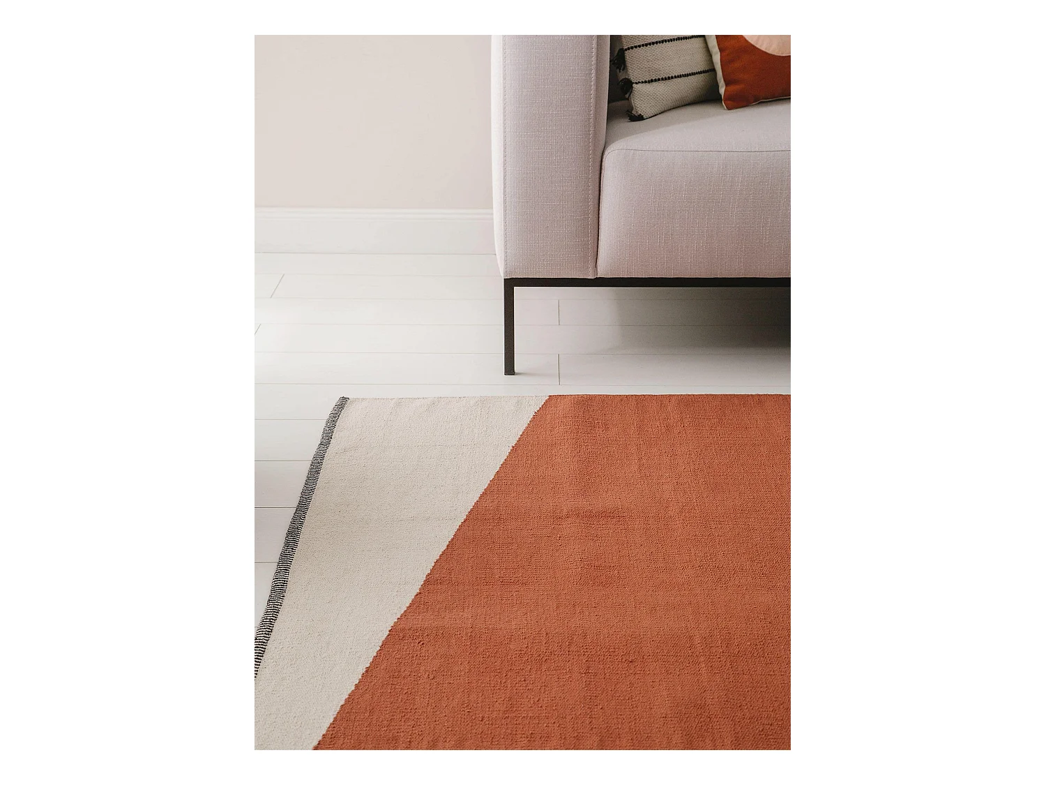Tapis en coton Lenny Terracotta 160x230 cm