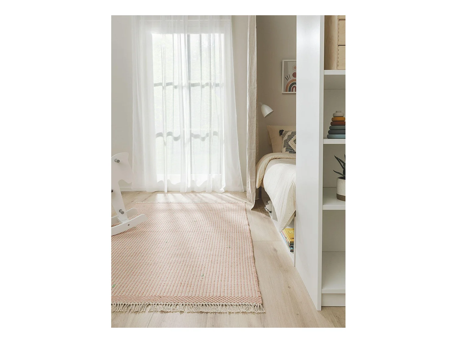 Tapis enfant Bruno Rose 90x130 cm