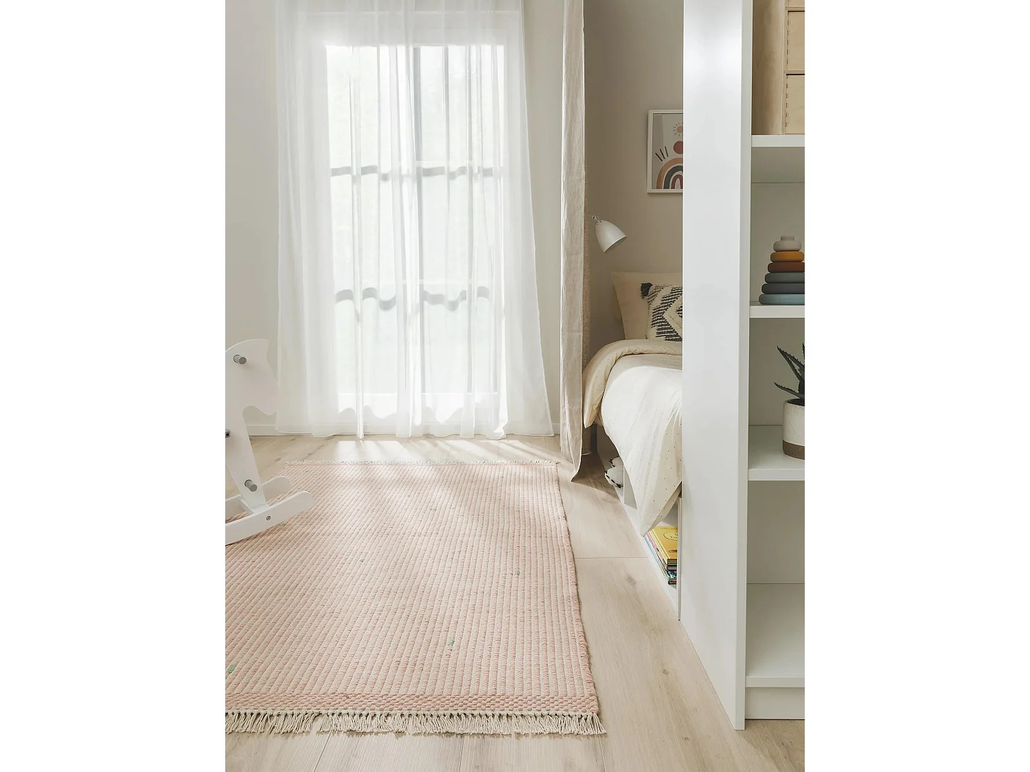 Tapis enfant Bruno Rose 90x130 cm