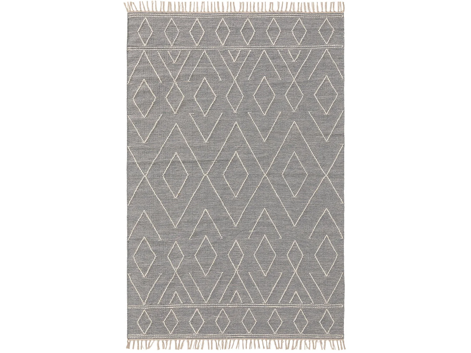 Tapis en coton Sydney Gris clair 200x300 cm