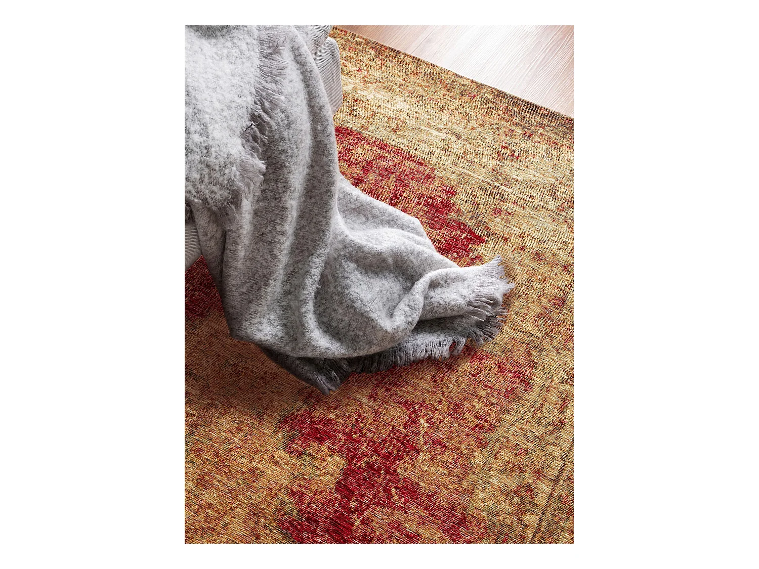 Tapis tissé à plat Stay Beige/Rouge 230x340 cm
