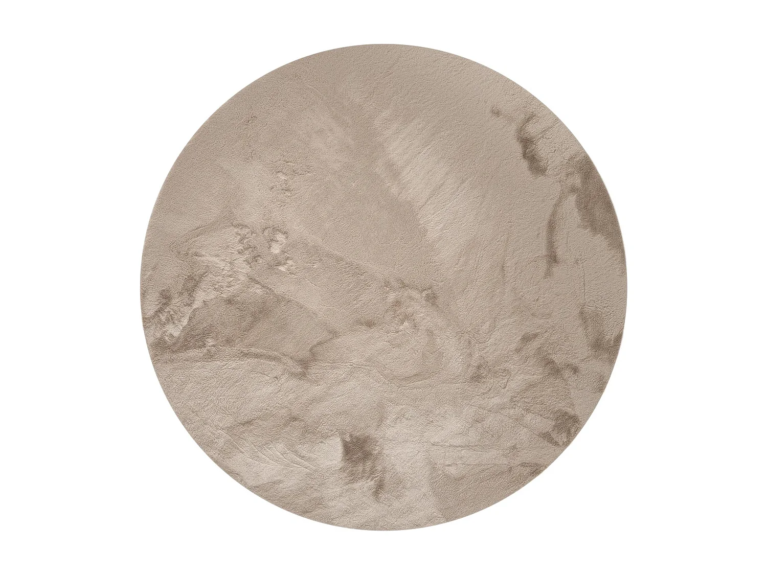 Tapis de fourrure Dave Taupe ø 180 cm rond