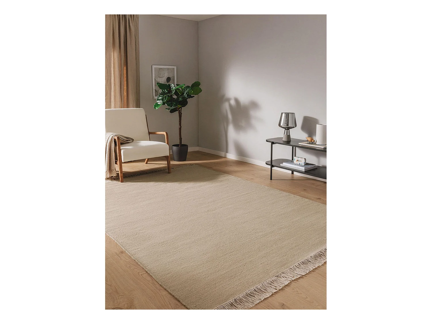 Tapis de laine Liv Beige 170x240 cm