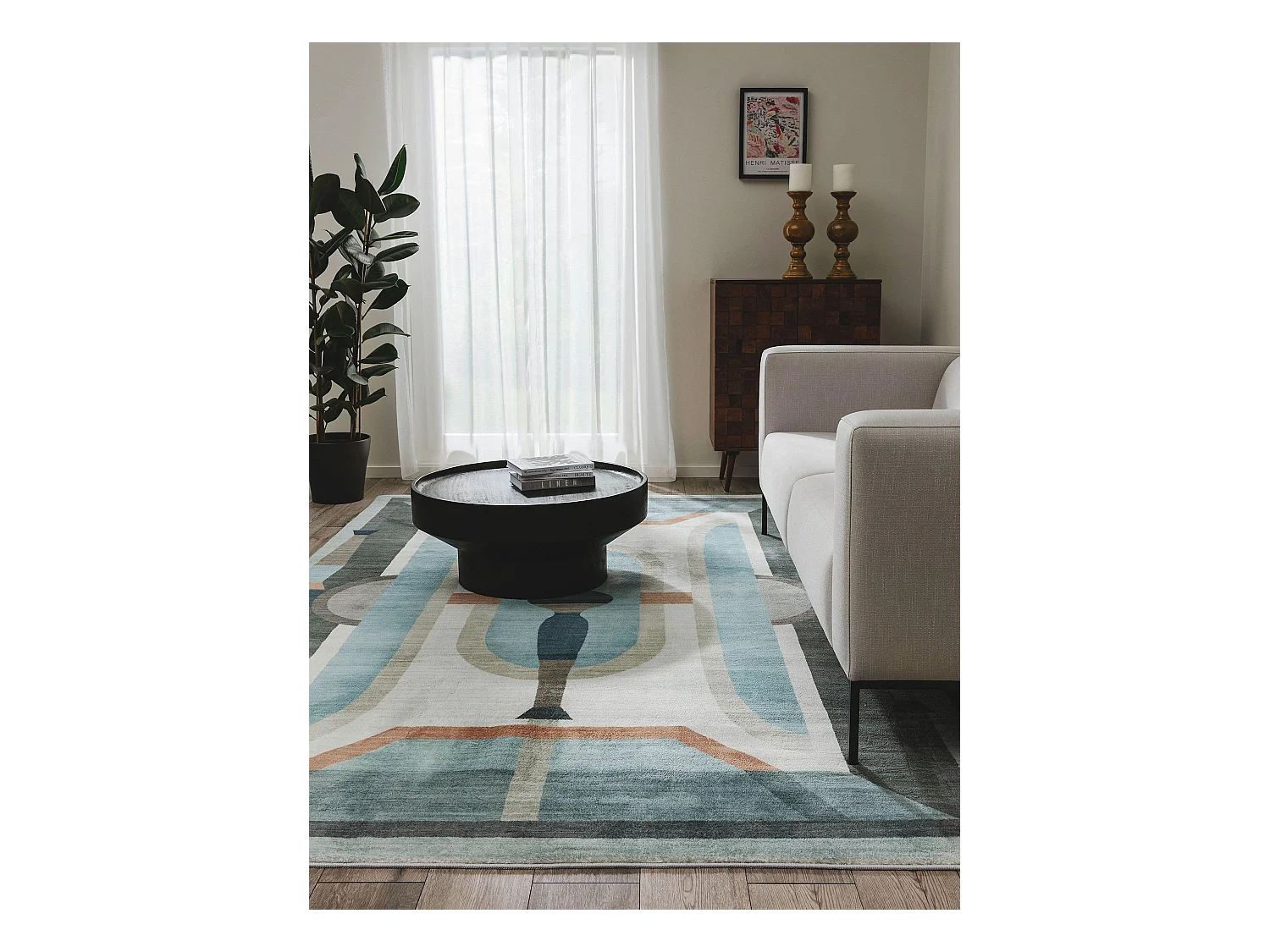 Tapis Mara Multicouleur/Bleu 200x300 cm