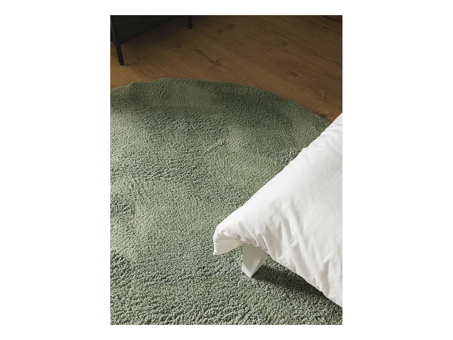 Tapis à poils longs rond Soda Vert clair ø 160 cm rond