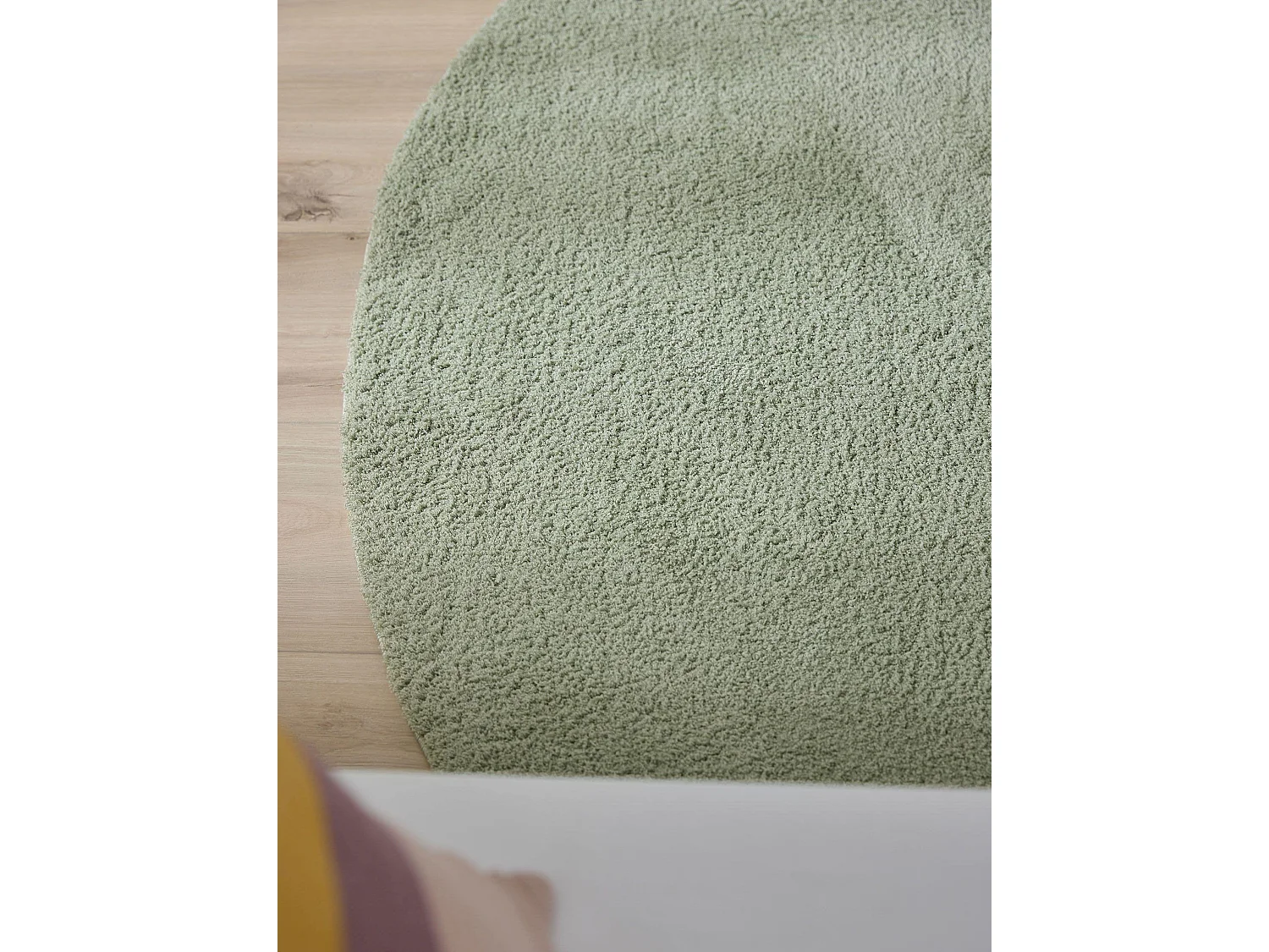 Tapis à poils longs rond Soda Vert clair ø 160 cm rond